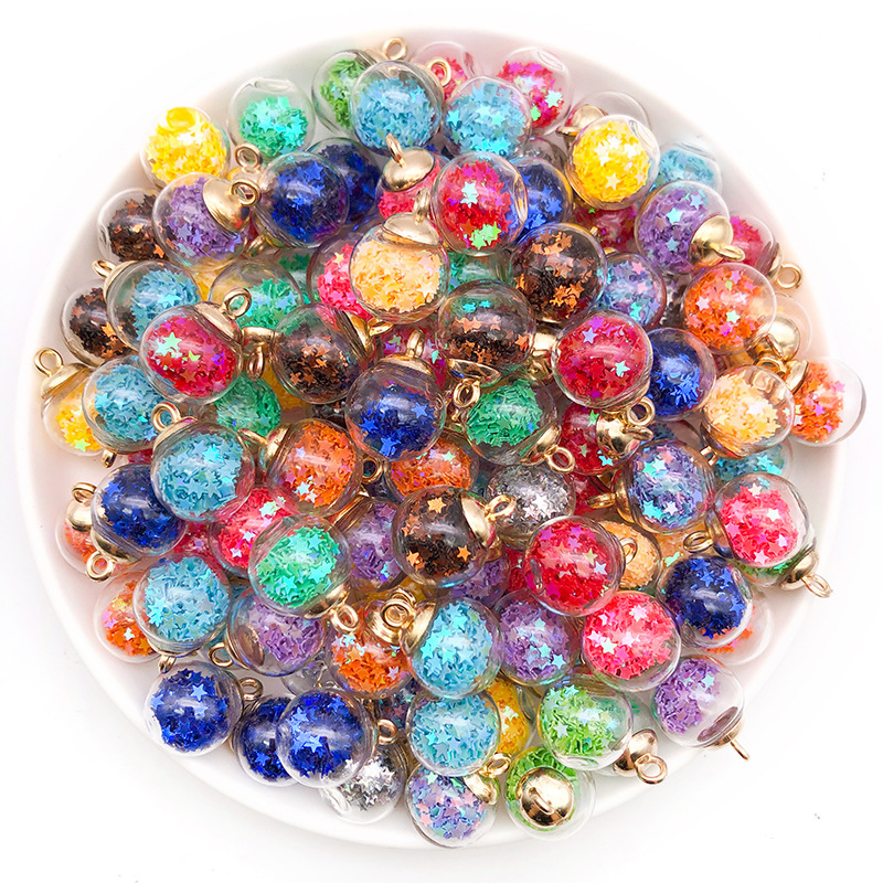 Mix 10 star-spangled glass balls