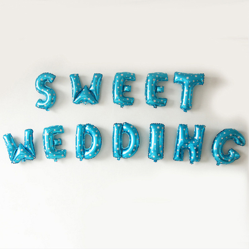16-inch-blue SWEET WEDDING