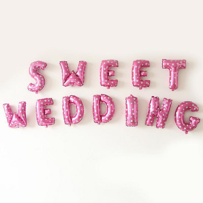 16-inch-pink SWEET WEDDING