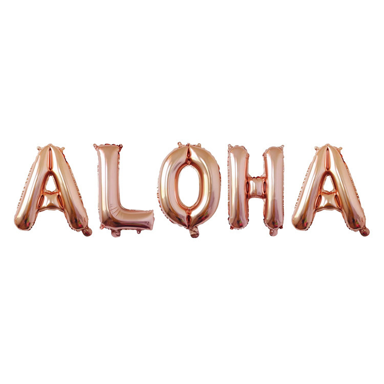 16 inches-rose Gold Aloha