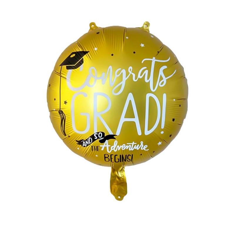 18-inch gold graduation ball