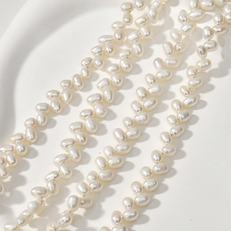 Wheat white pearl 5.4*7.3mm a treaty 85
