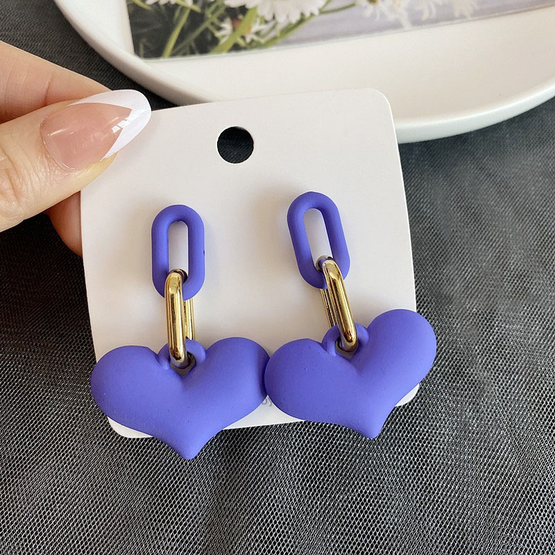 Chain large heart earrings 5.2cm