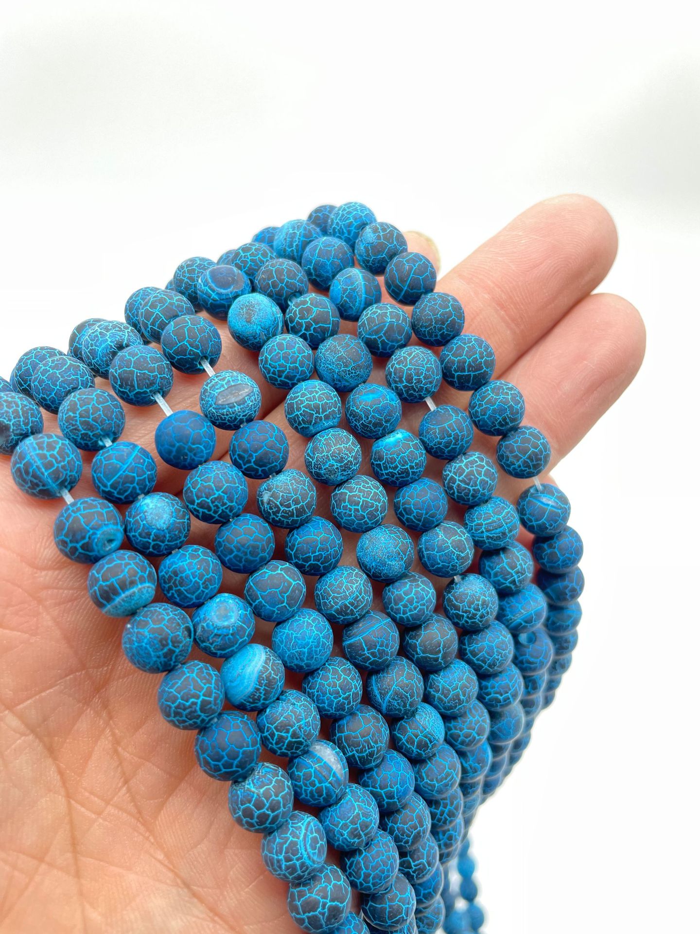 blue 6mm / about 60 pieces of a string