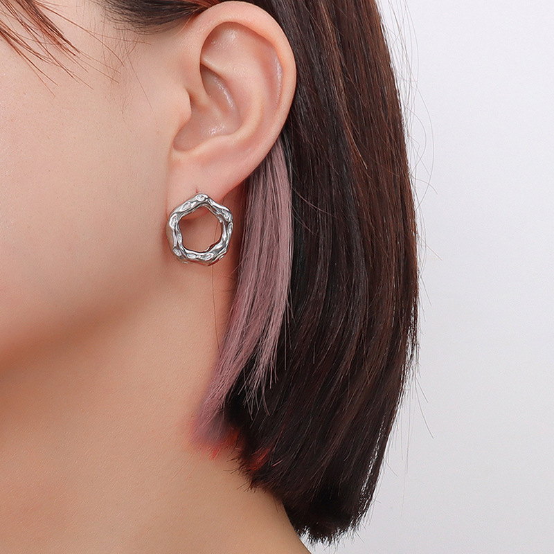 Steel earrings