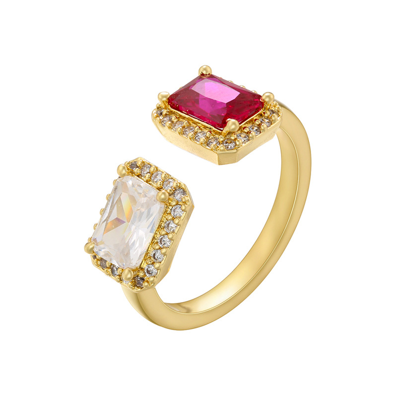 1:Gold and white diamonds and rose and red diamonds