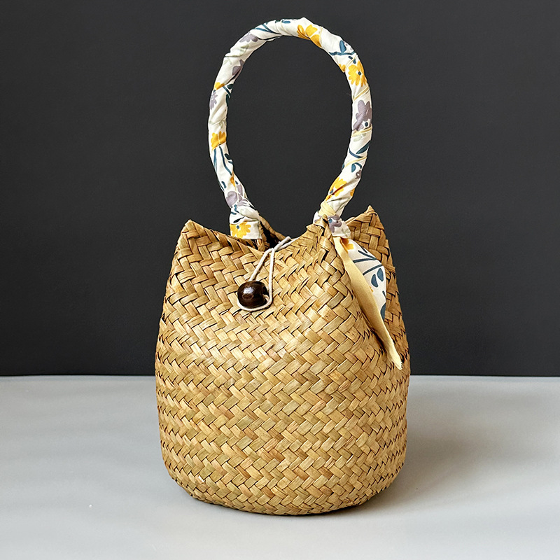 basket and yellow silk scarf