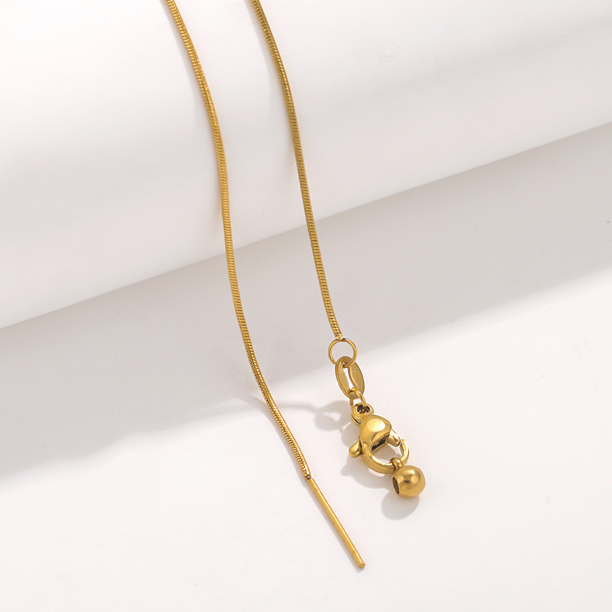 8:Gold - Round snake chain chain