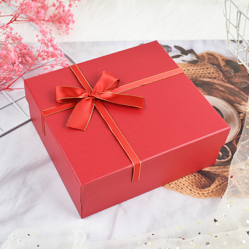 Brick red gift box