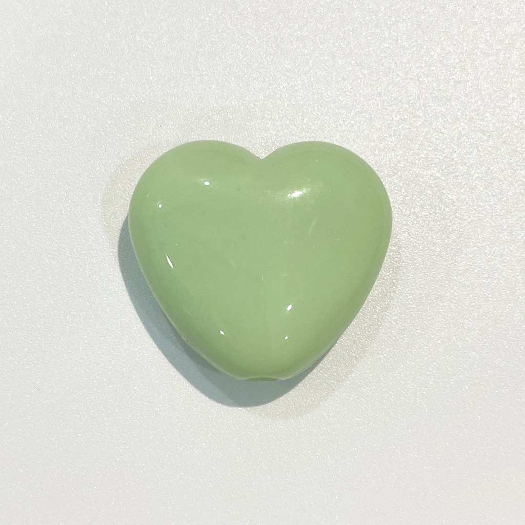 Matcha green Big heart 19mm