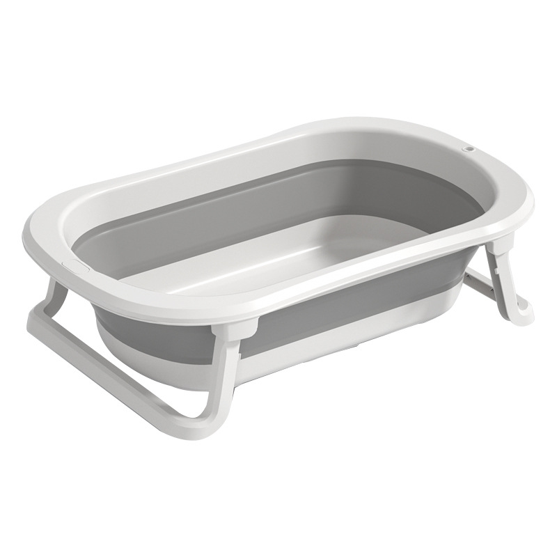 Gray folding baby tub