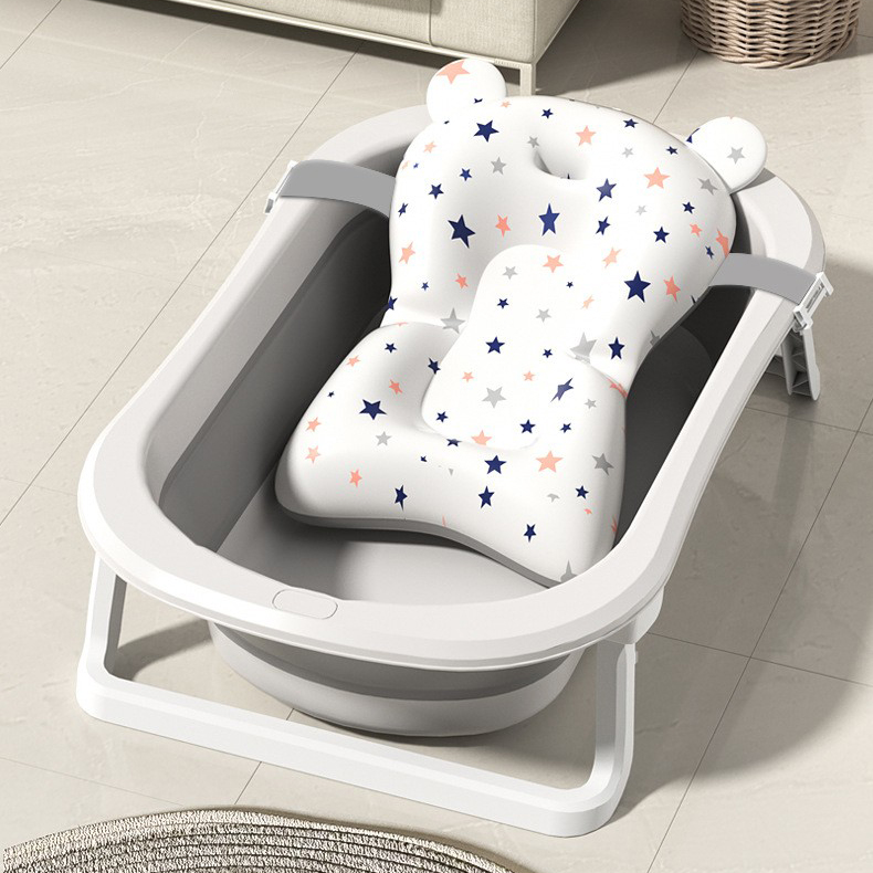 Gray Baby folding Tub - Star bath mat