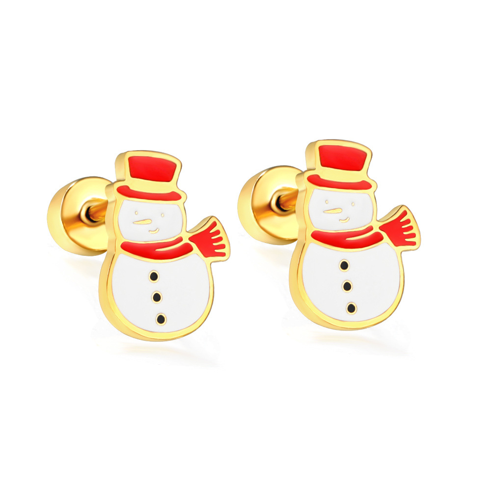 Mixed snowman earrings