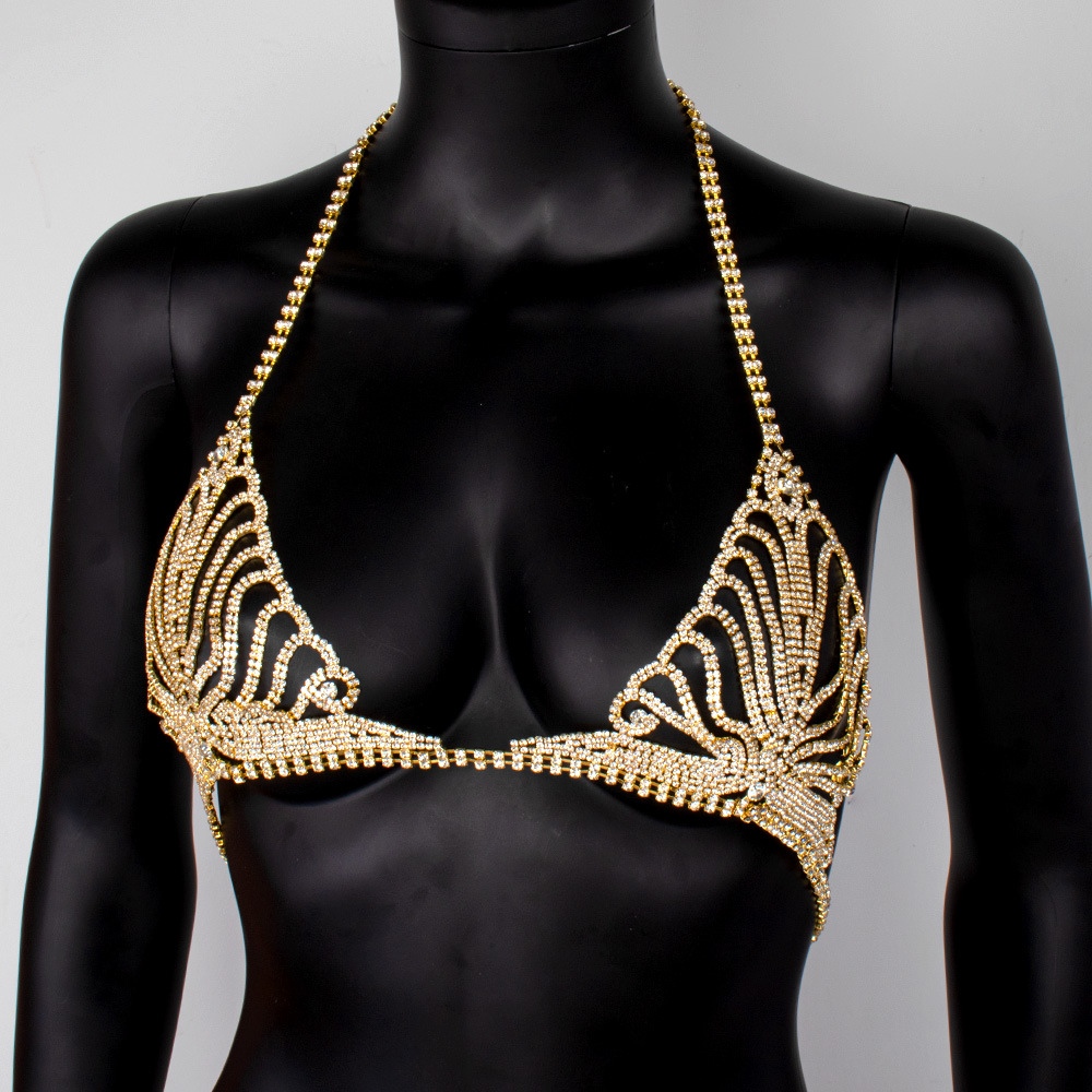 Gold bra