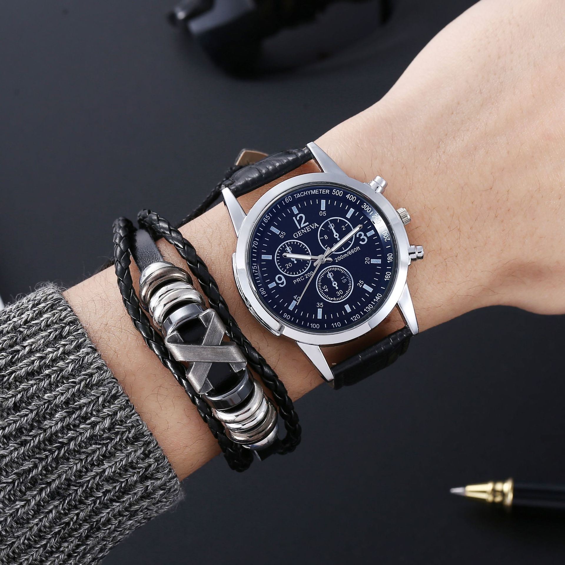 A watch and bracelet