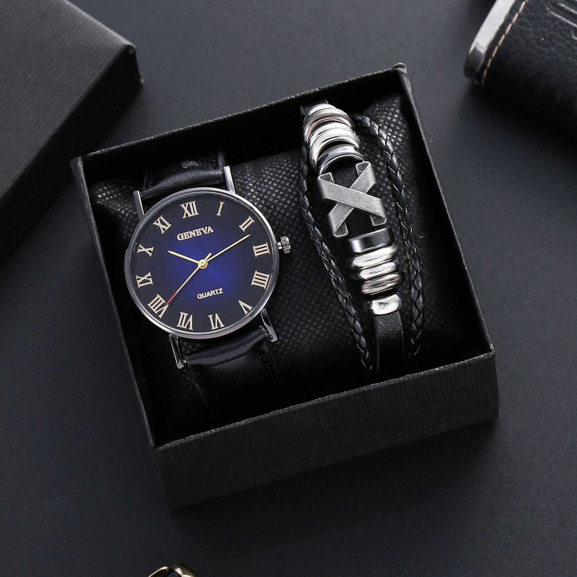 H watch, bracelet and box