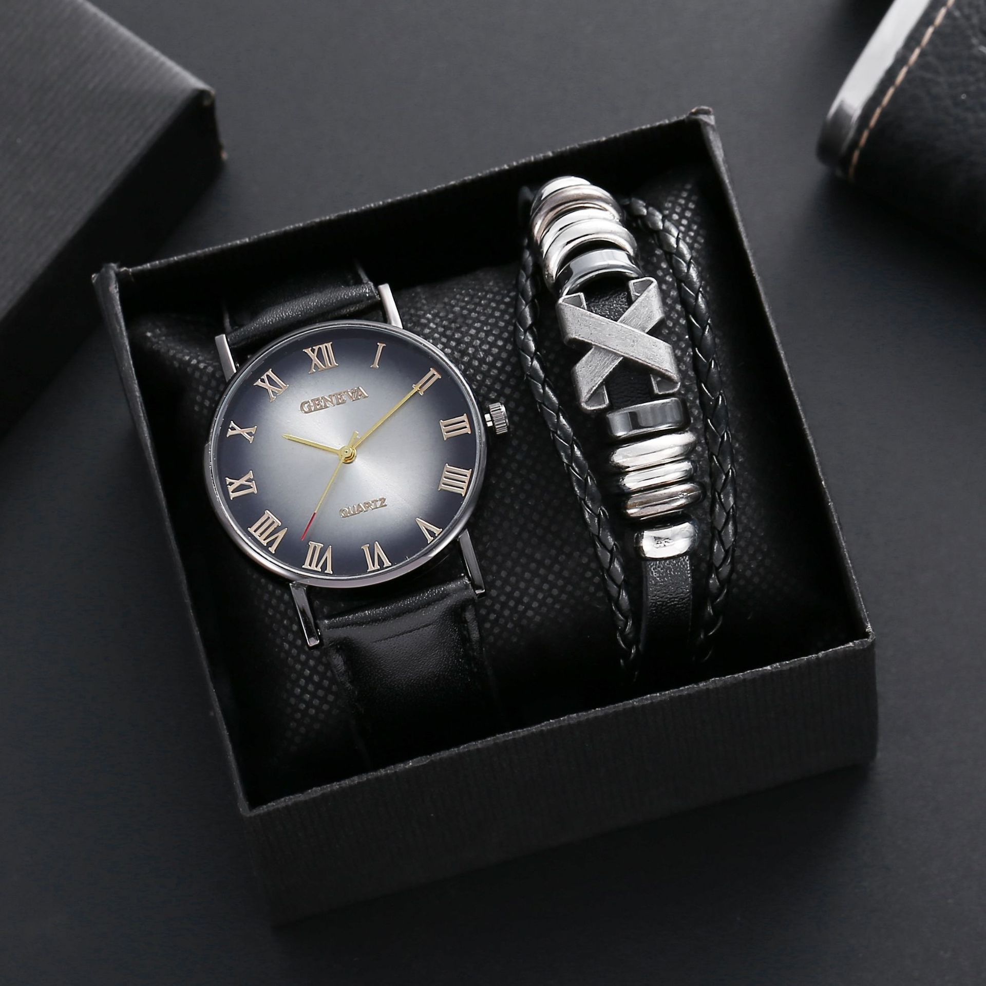 7  watch, bracelet and box