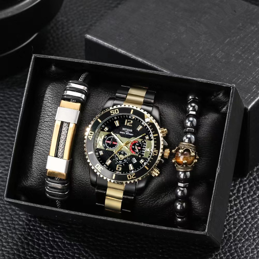 B watch, bracelet and box