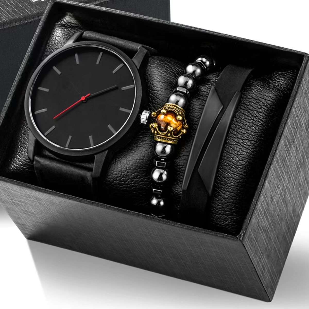E  watch, bracelet and box