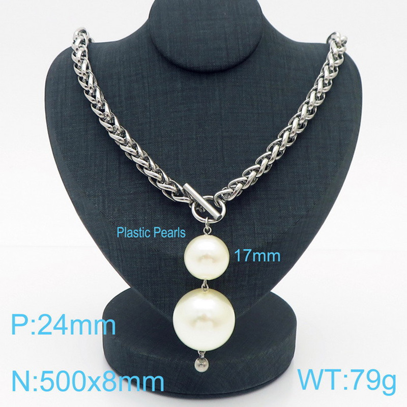 Steel necklace KN235531-Z
