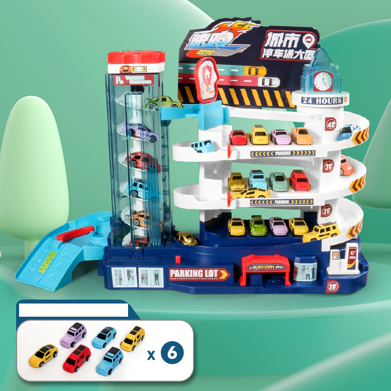[Mail box]4-story parking building (including 6 cars   beautiful stickers   map)