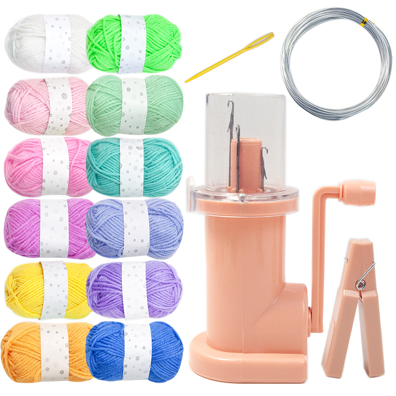 Macaron 12-color wool pink hand machine 5-meter shaping strip hand sewing needle set