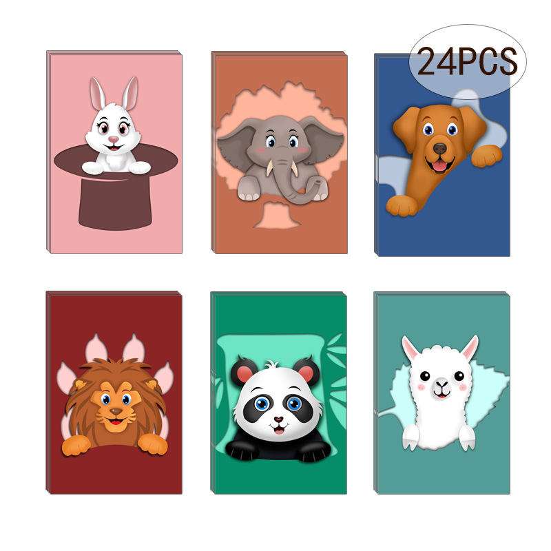 2:Animals (VI)24 sets of assembled envelope stickers