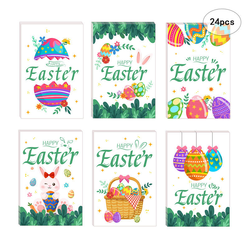 Easter cartoon series 24-piece package with envelope sticker