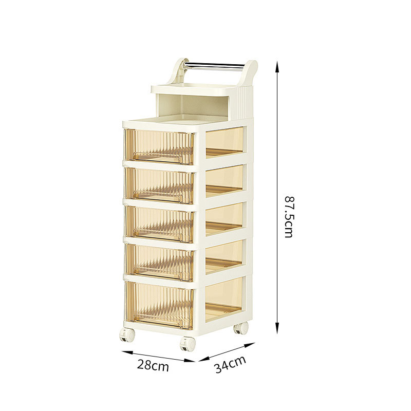 Transparent drawer [ 28 width ] Short seven floors