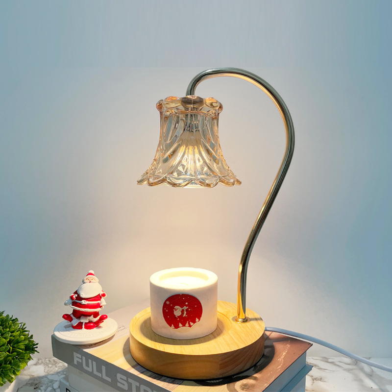 Tea color trumpet flower   log base [ time switch to send 2 light bulbs ]