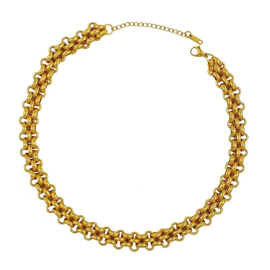 Gold necklace 40cm tail chain 5cm
