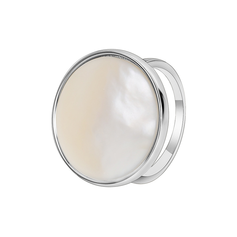 2:Platinum white shell ring