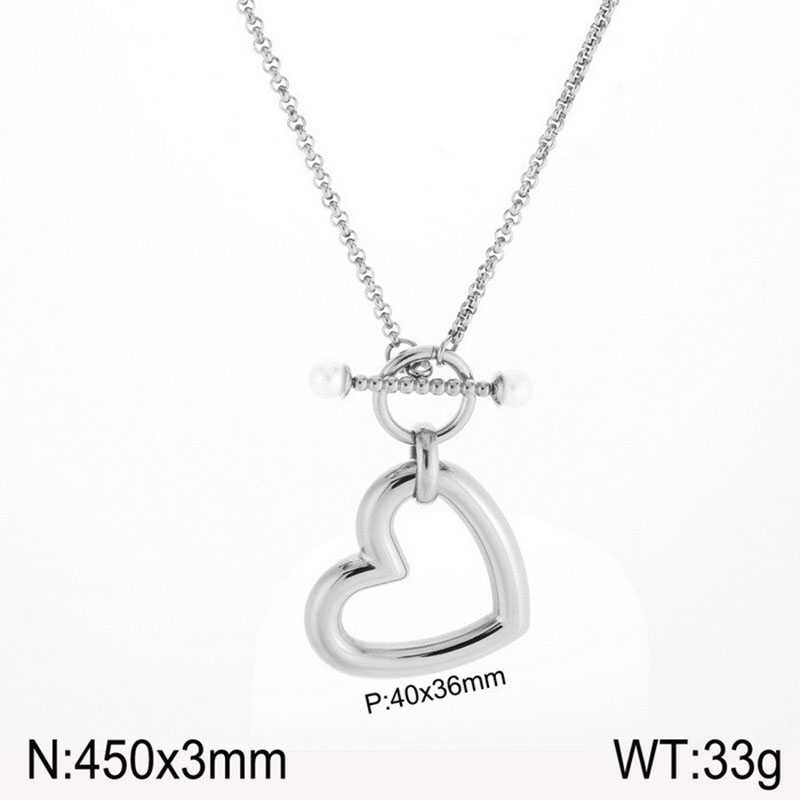 Steel necklace KN89568-KFC