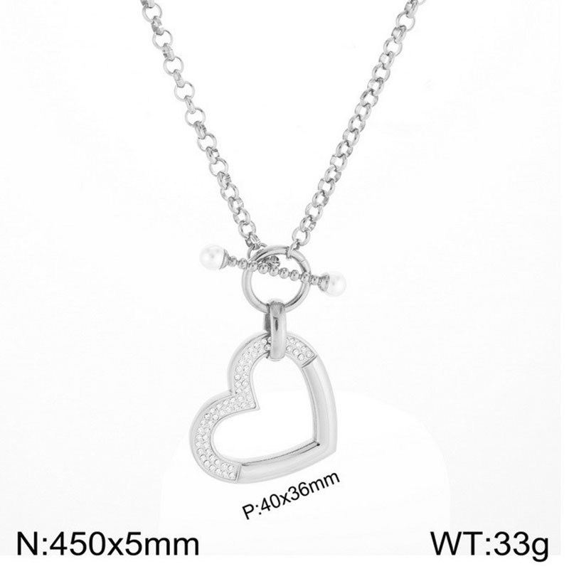 Steel necklace KN91673-KFC