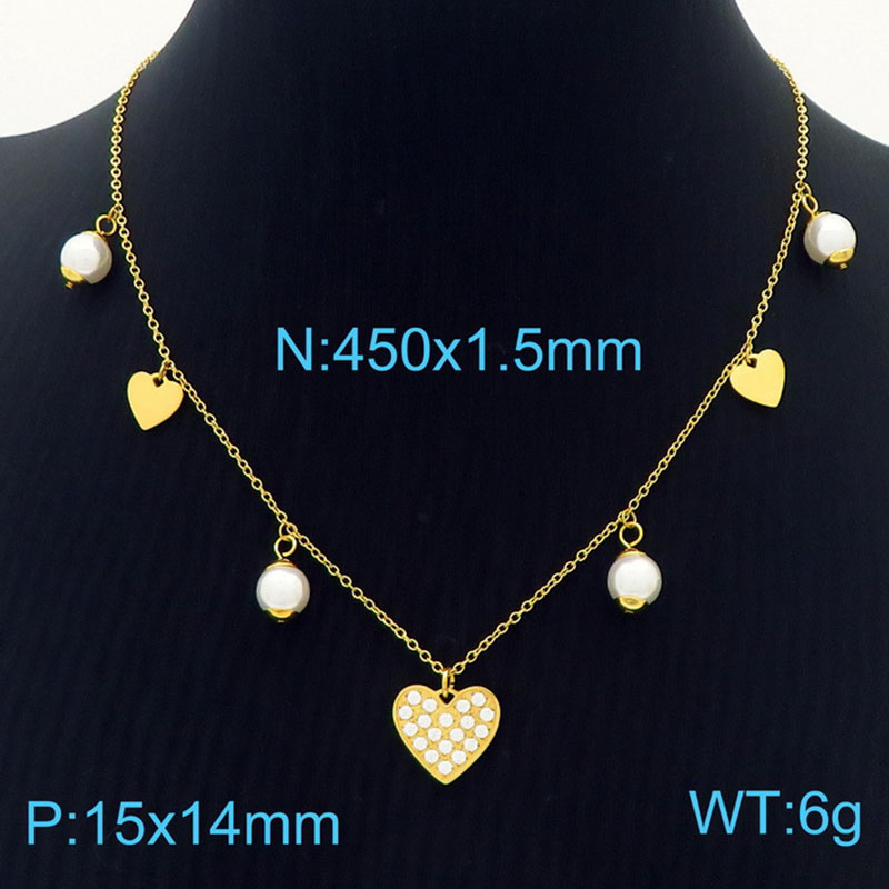 Gold necklace KN235947-KLX