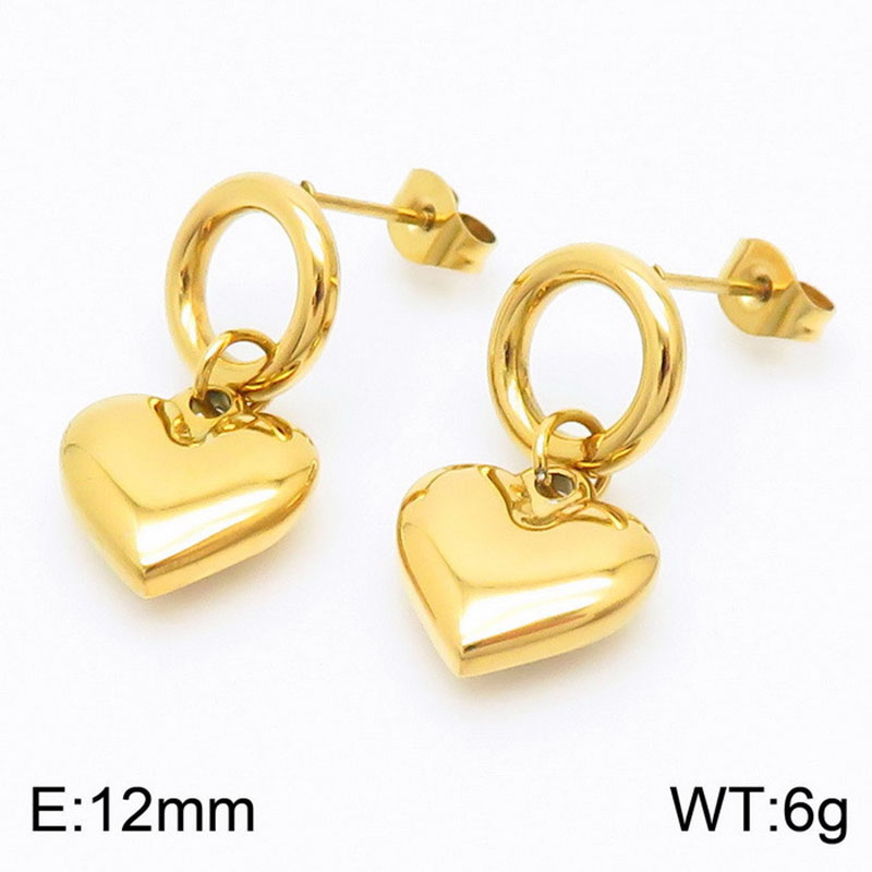 Gold earrings KE108866-GC