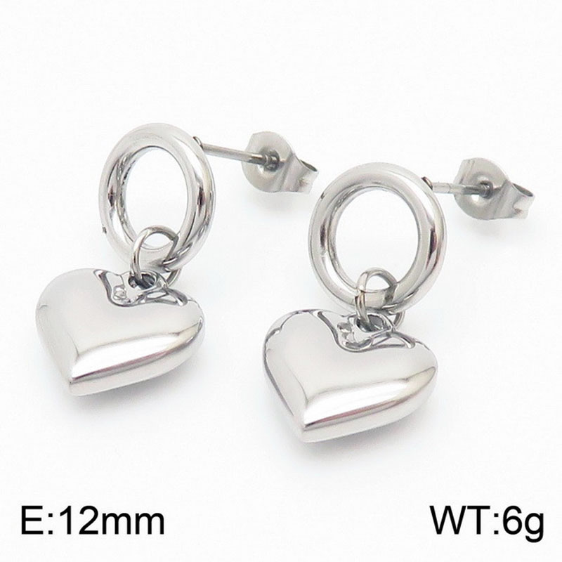 Steel earrings KE108867-GC