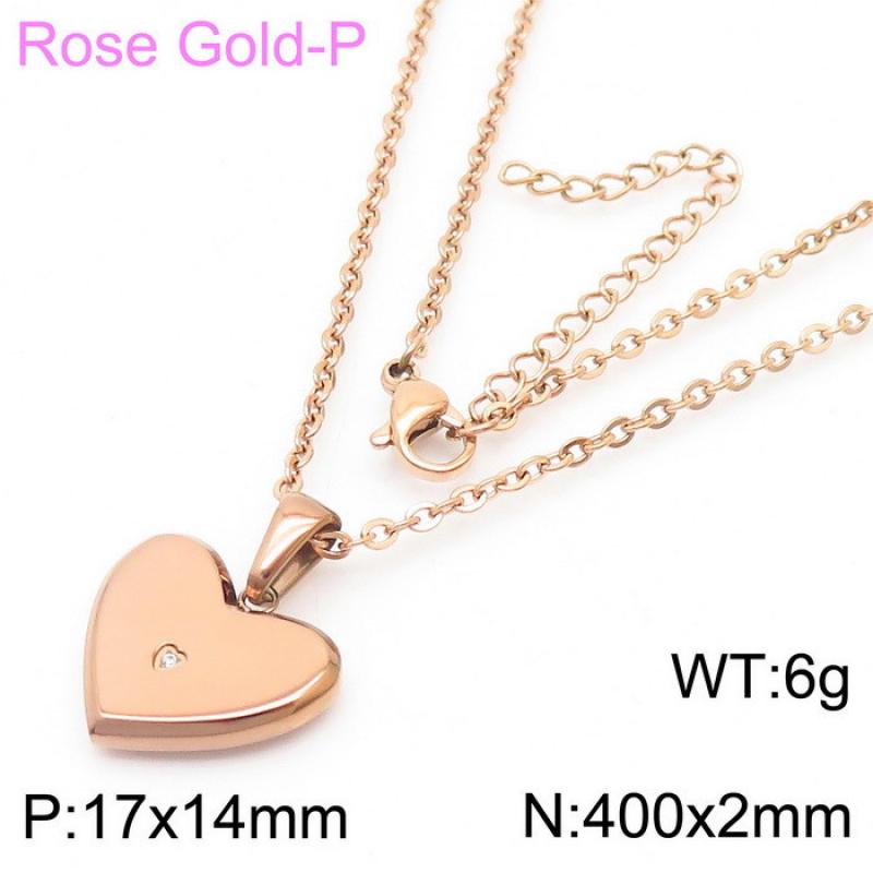 Rose gold necklace KN236636-KPD