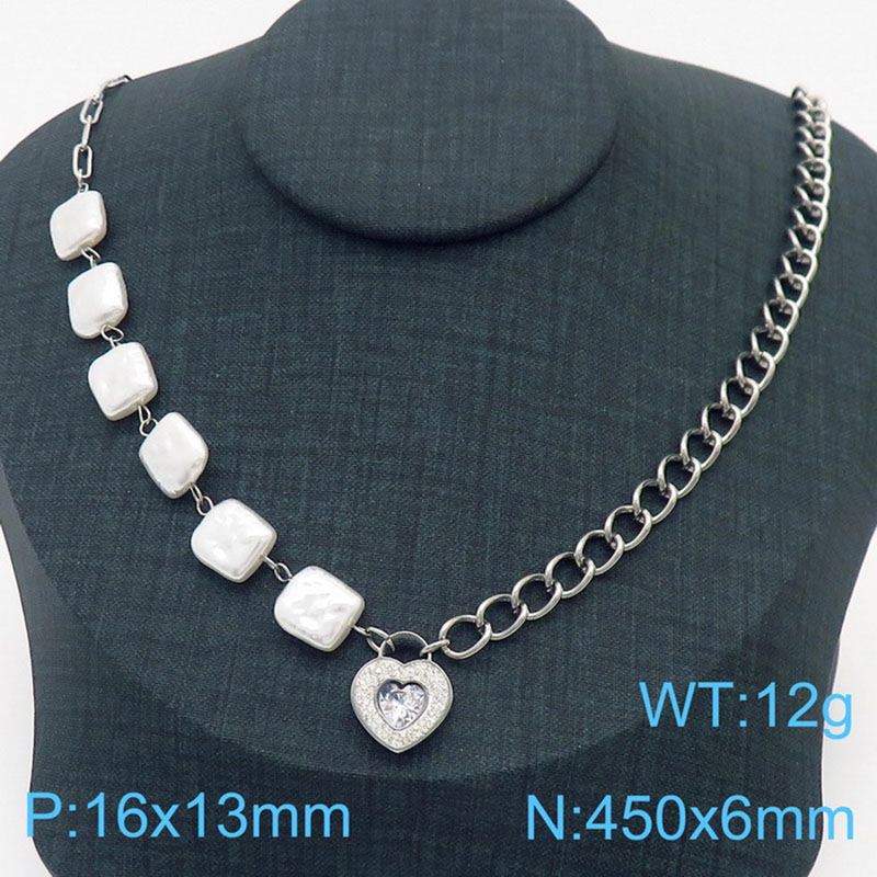 Steel necklace KN237987-KSP