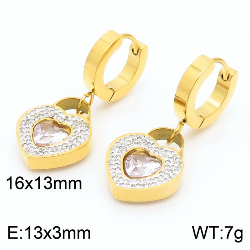 Gold earrings KE110037-KSP
