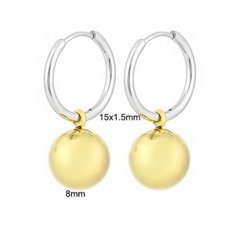 KE110868-Z steel gold earrings