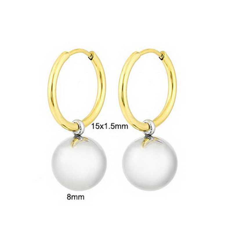 KE110869-Z steel gold earrings