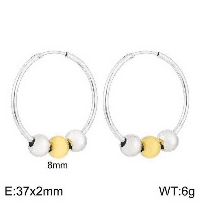KE110872-Z steel gold earrings