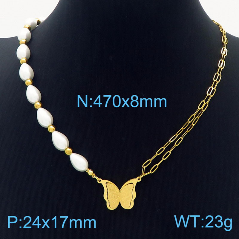 Gold necklace KN237560-KSP