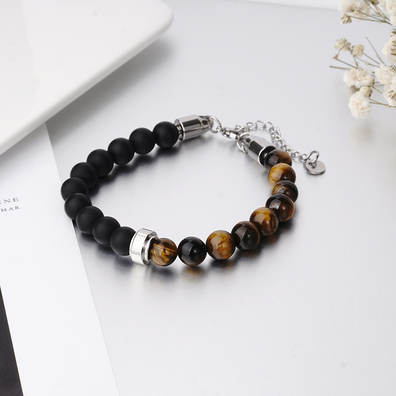 1:Tiger stone and black agate