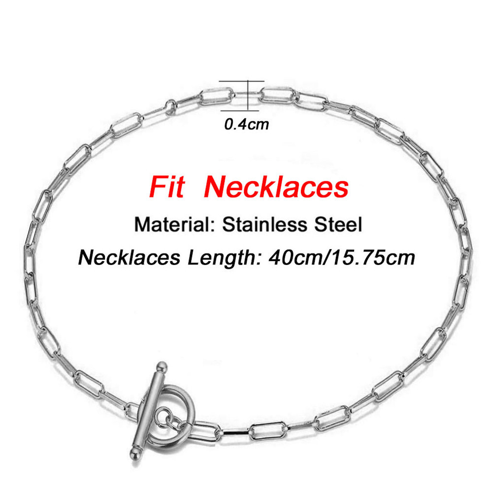 3:ALAD117SA-121 necklace steel color
