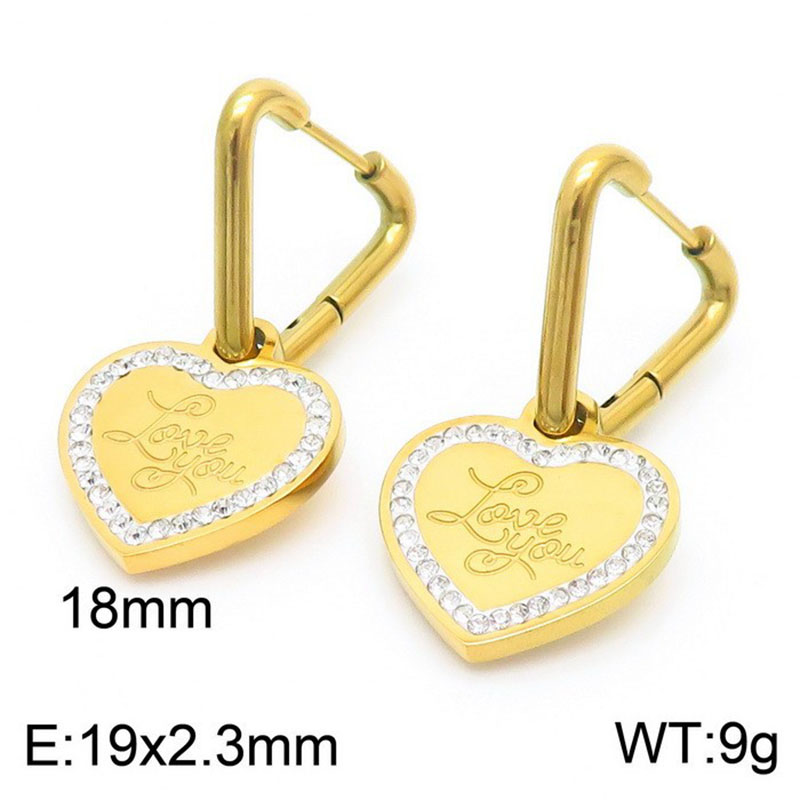 Gold earrings KE109427-KSP