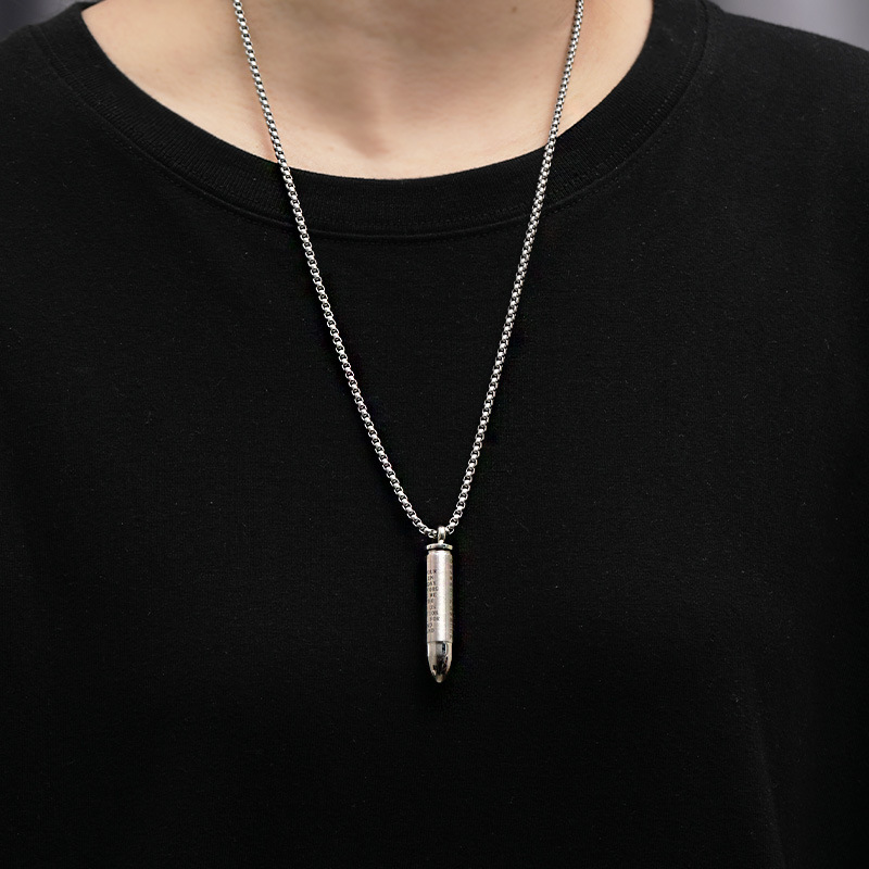1:Single steel pendant without chain