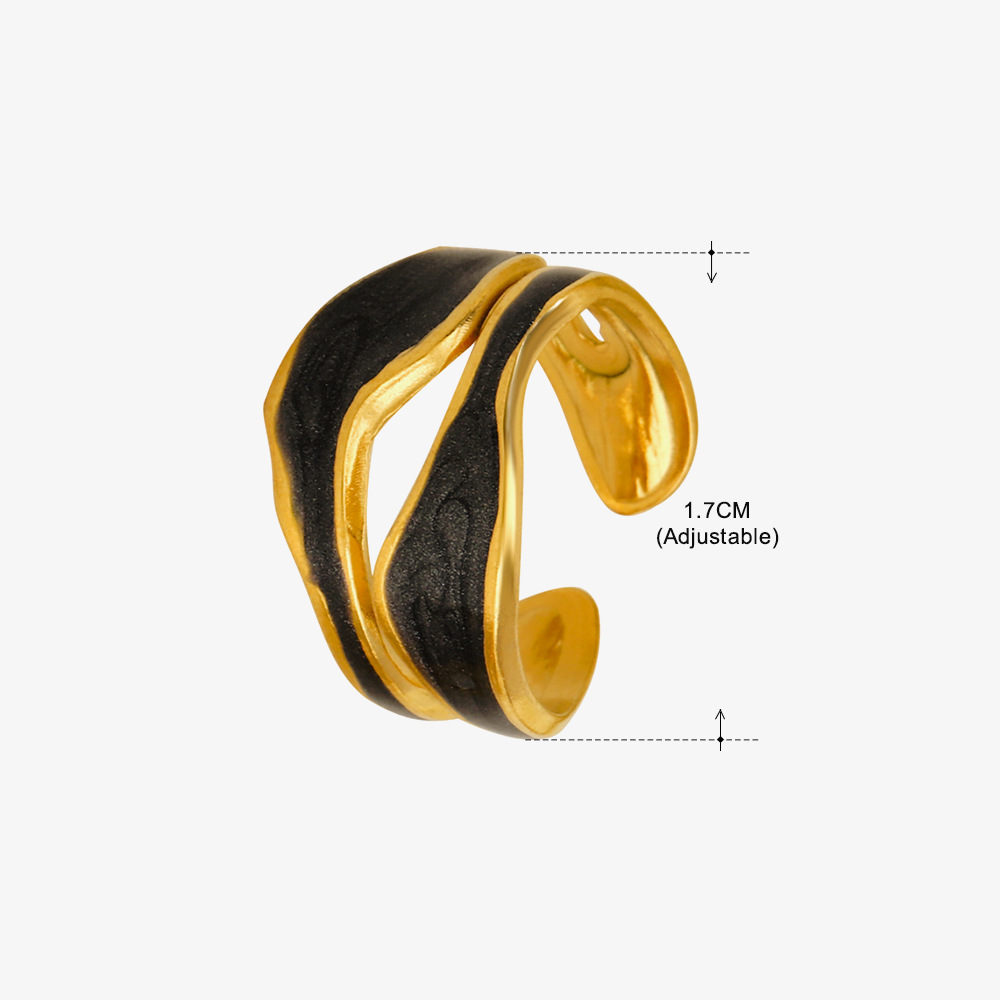 12:Special-shaped ring - black