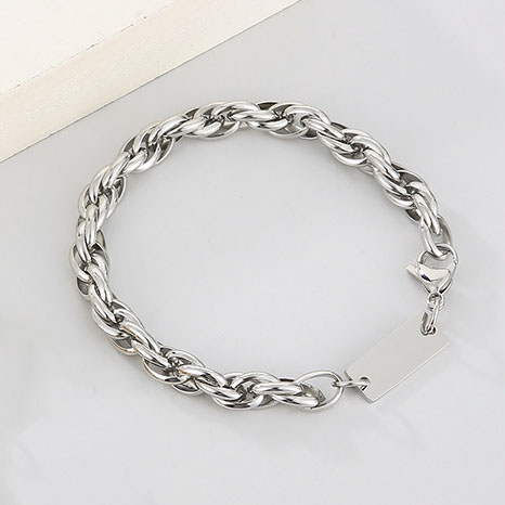1:Bracelet - Steel color (width 7mm, length 20cm)